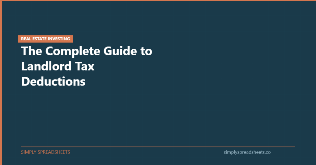 Landlord Tax Deductions - Simply Spreadsheets blog header